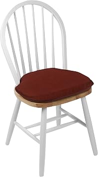Klear Vu Gripper Omega Non-Slip Windsor Chair Cushions with Skid-Proof Seat Pad for Dining Room, Kitchen, and Office Use, 16x15 Inches, 2 Count Pack of 1, Flame