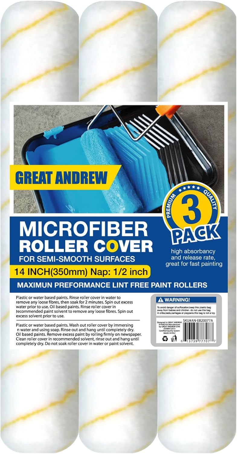 Paint Brush with 3 Paint Rollers