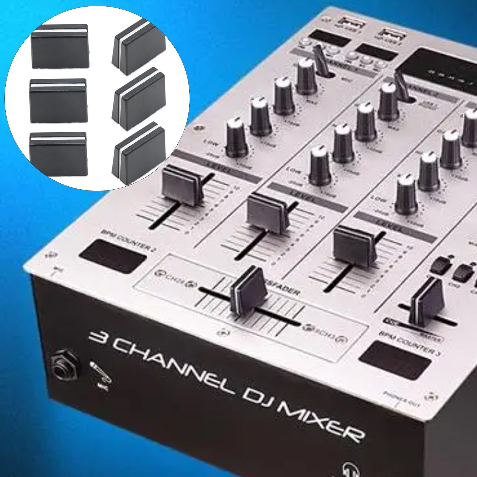 Amazon | CashBeat DJミキサーフェーダーキャップ、ブラック交換用