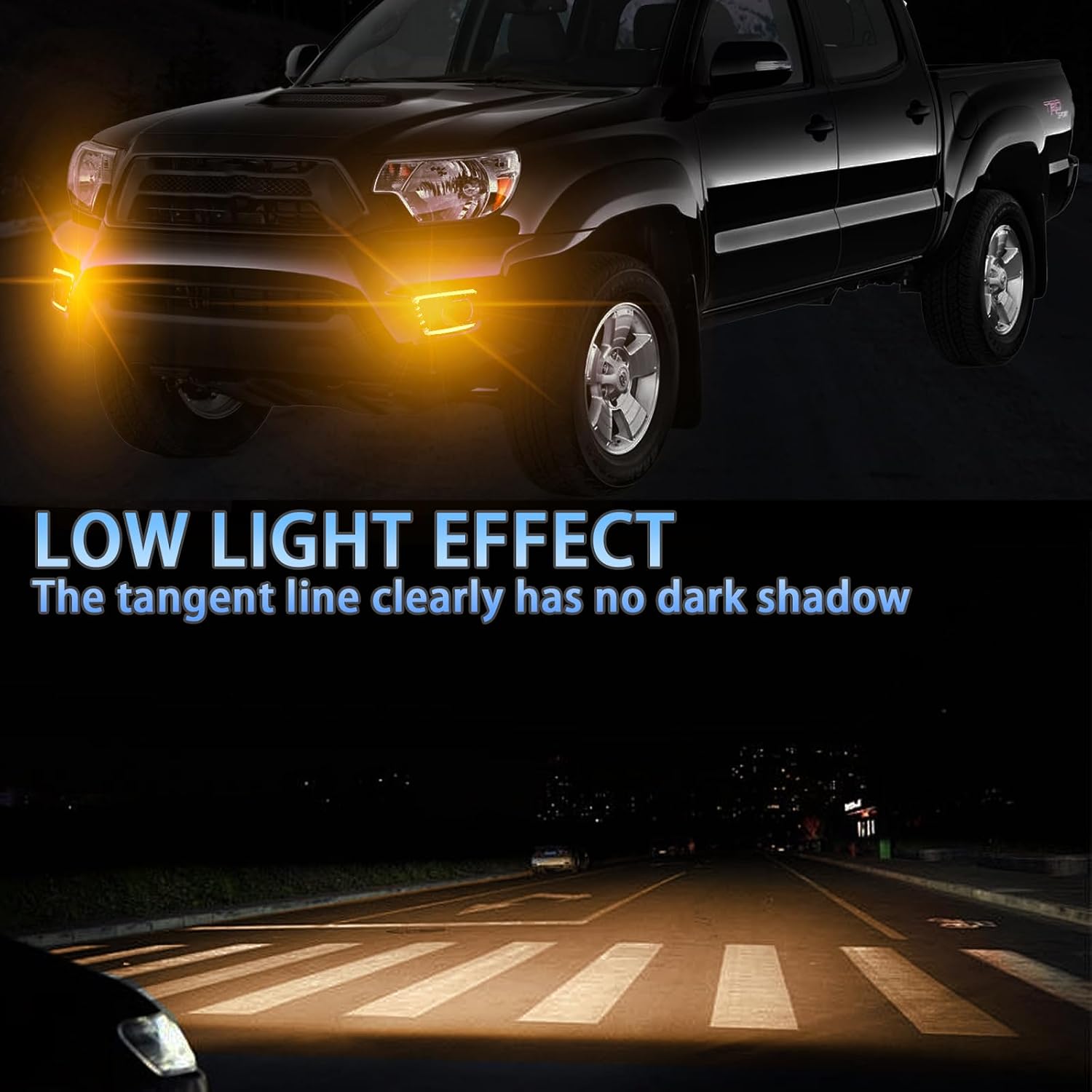 Switchback White/Amber LED Front Fog Daytime Running Lamp w/Dynamic Flash LED Turn Signal Light Feature Kit For Toyota TACOMA 2012-2015 SR TRD Pro Replacement Front Bumper (12-15)