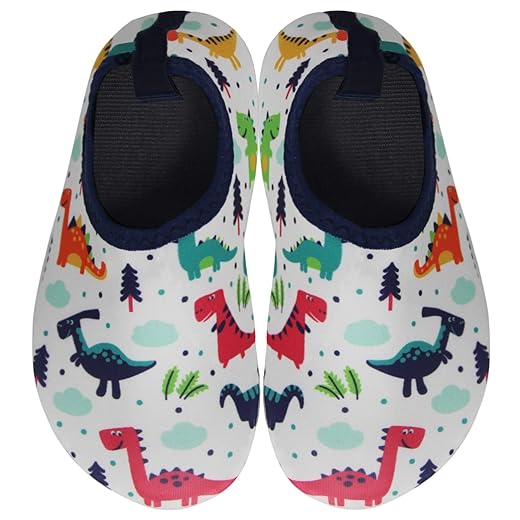 BomKinta Kids Water Shoes Boys Girls Quick Dry Non-Slip Aqua Socks for Beach Swimming Pool Black Size 8-8.5 M US Toddler