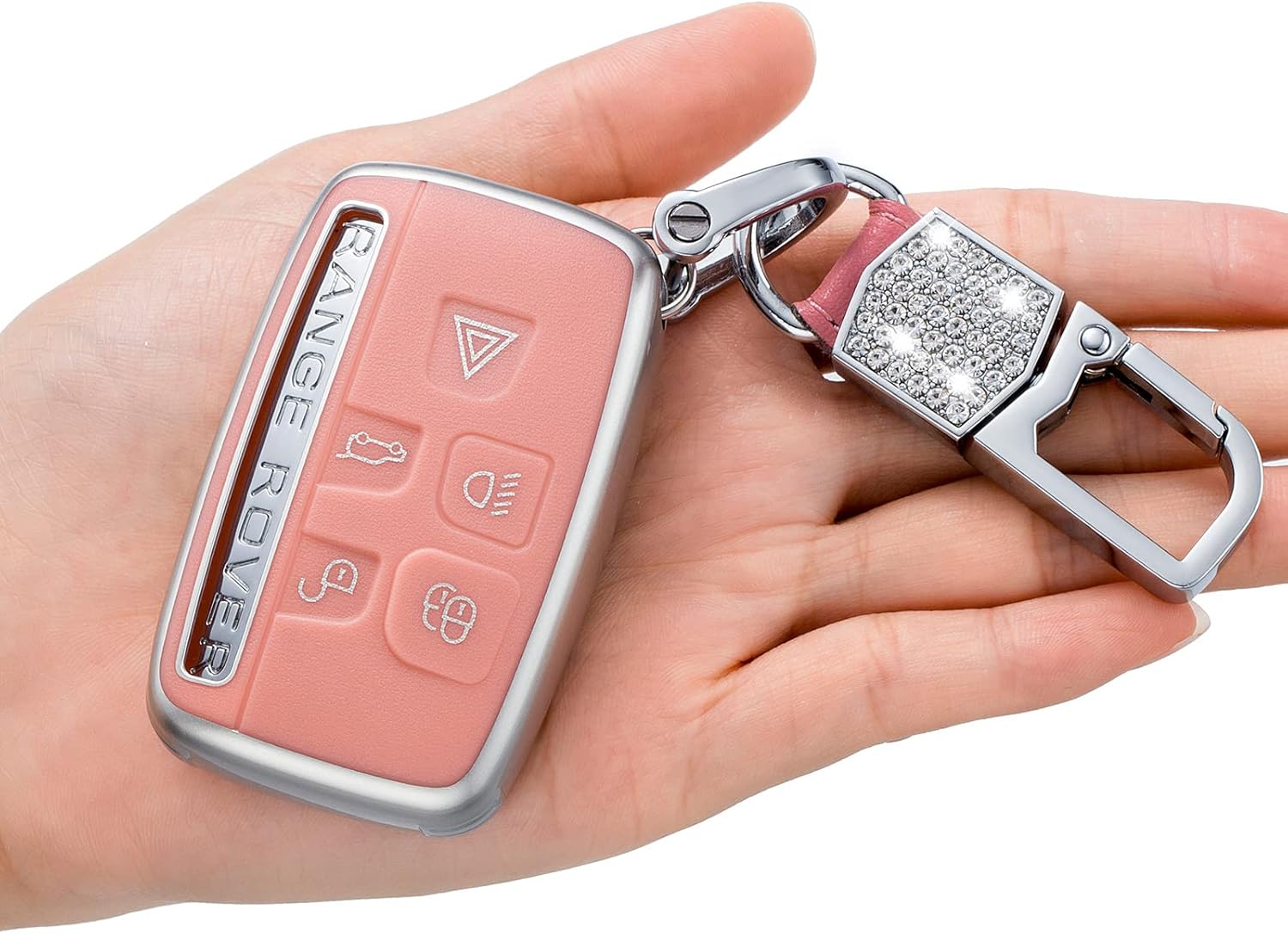 for Land Rover/Jaguar Key Fob Case Cover,Compatible with Evoque Velar Sport Discovery,Freelander2,LR4 F-PACE, F-Type,XF,XJ,XE