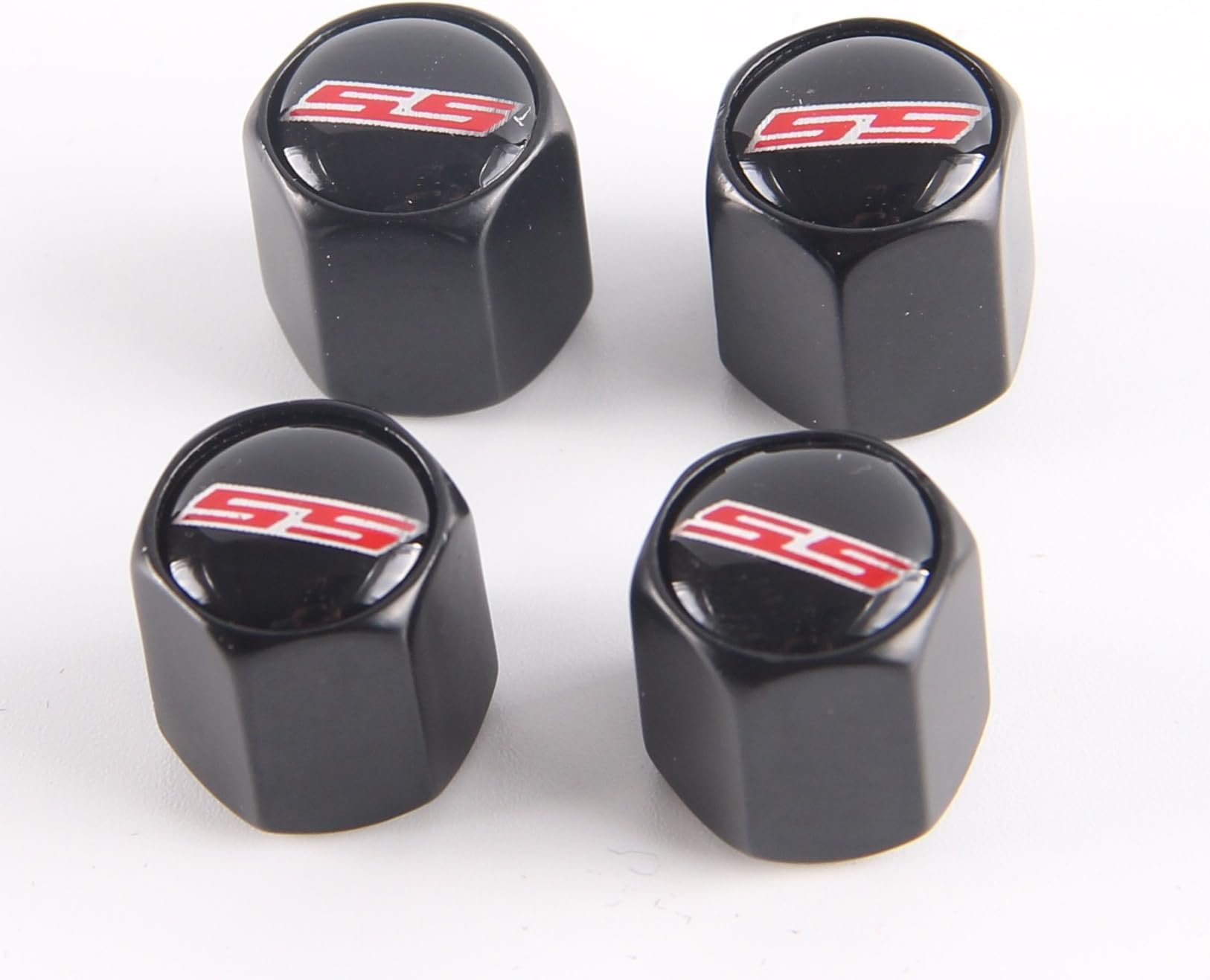 HNLJP for Chevrolet Camaro SS Logo Zinc Alloy Tire Stem Valve Caps