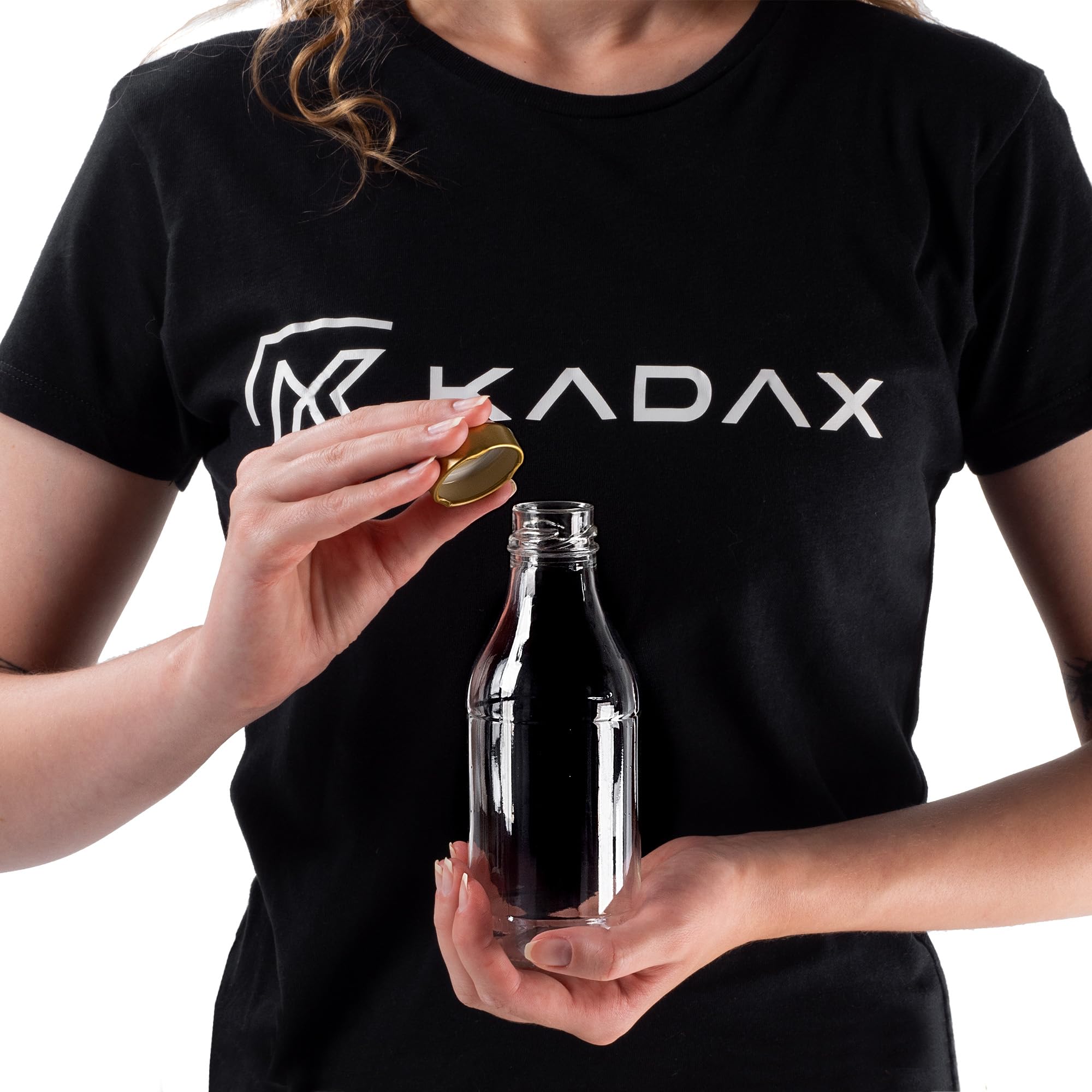 KADAX Botellas de cristal vacías de 0,33 l con tapón de rosca, juego de 8/16/24 unidades, botellas pequeñas para llenar leche, zumo y batidos (24 unidades)