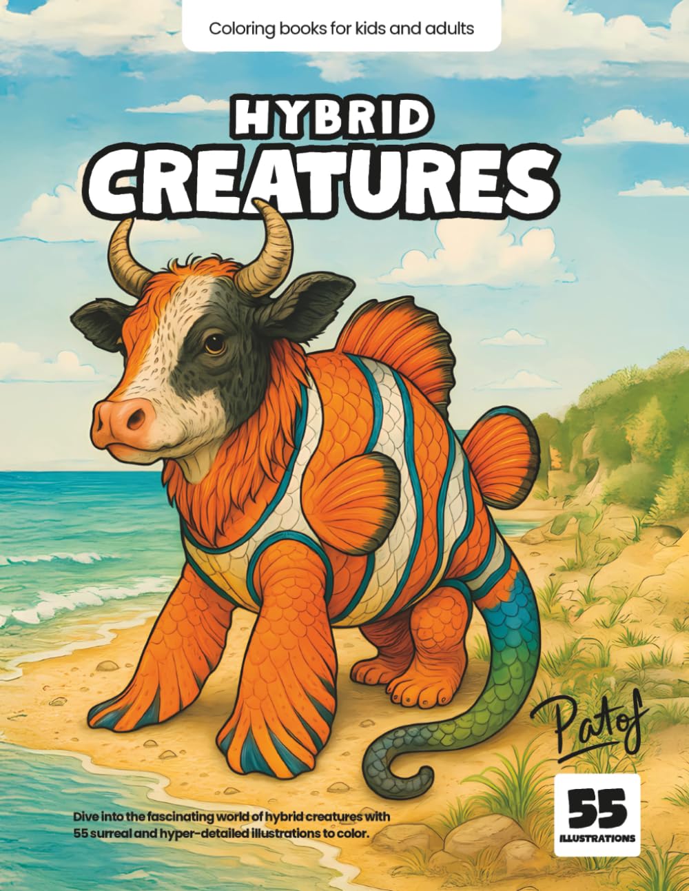 Hybrid Creatures Coloring Book: Dive into the fascinating world of hybrid creatures with 55 surreal and hyper-detailed illustrations to color.