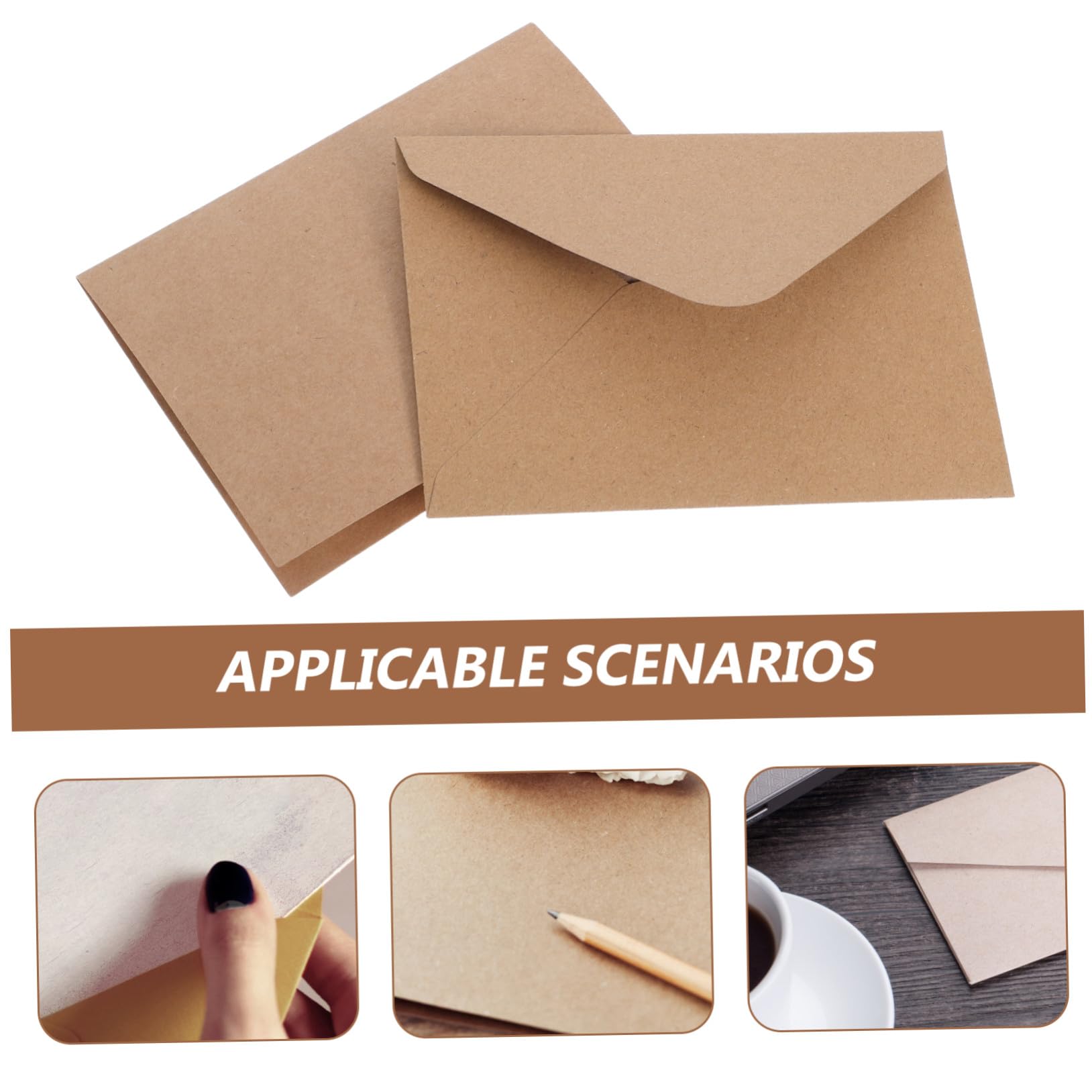 120stücke Diy-klappkarten Set Braune Postkarten Mit Umschlägen Kraftpapier Einladungskarten Zum Öffnen Wenn Notizkarten Für Hochzeitseinladungen Und Notizen