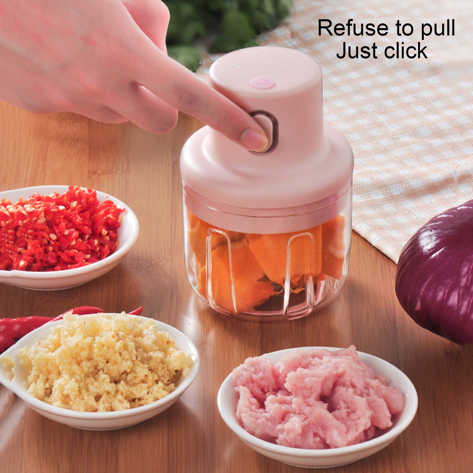 Electric Mini Garlic Chopper, Food 