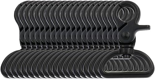 BIKICOCO Gancho giratorio de 1 pulgada, cierre de pinza de langosta, clip de resorte, extremo de anillo en D, negro, paquete de 20