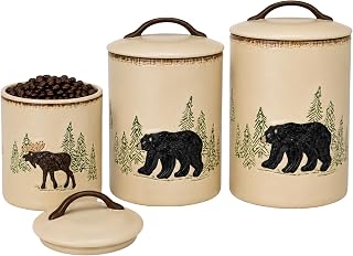 Park Designs Stoneware Rustic Retreat 3-Piece Canister Set