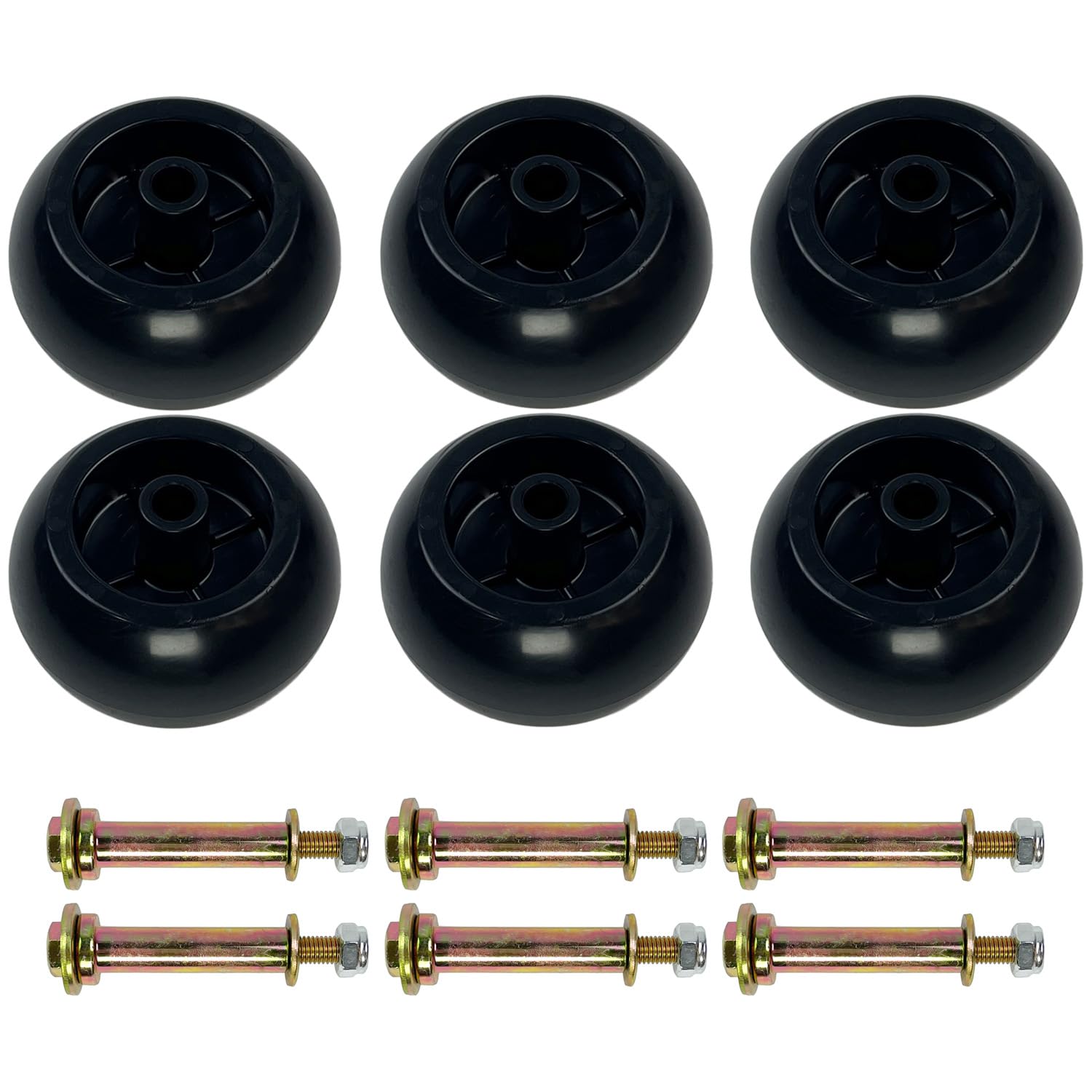 Juego de 6 Ruedas para Plataforma de cortacésped con protección contra el Cuero cabelludo, Compatible con Bad Boy 022-5234-98 Exmark 103-3168 103-4051 103-7263 1-603299 y Muchas Ruedas para