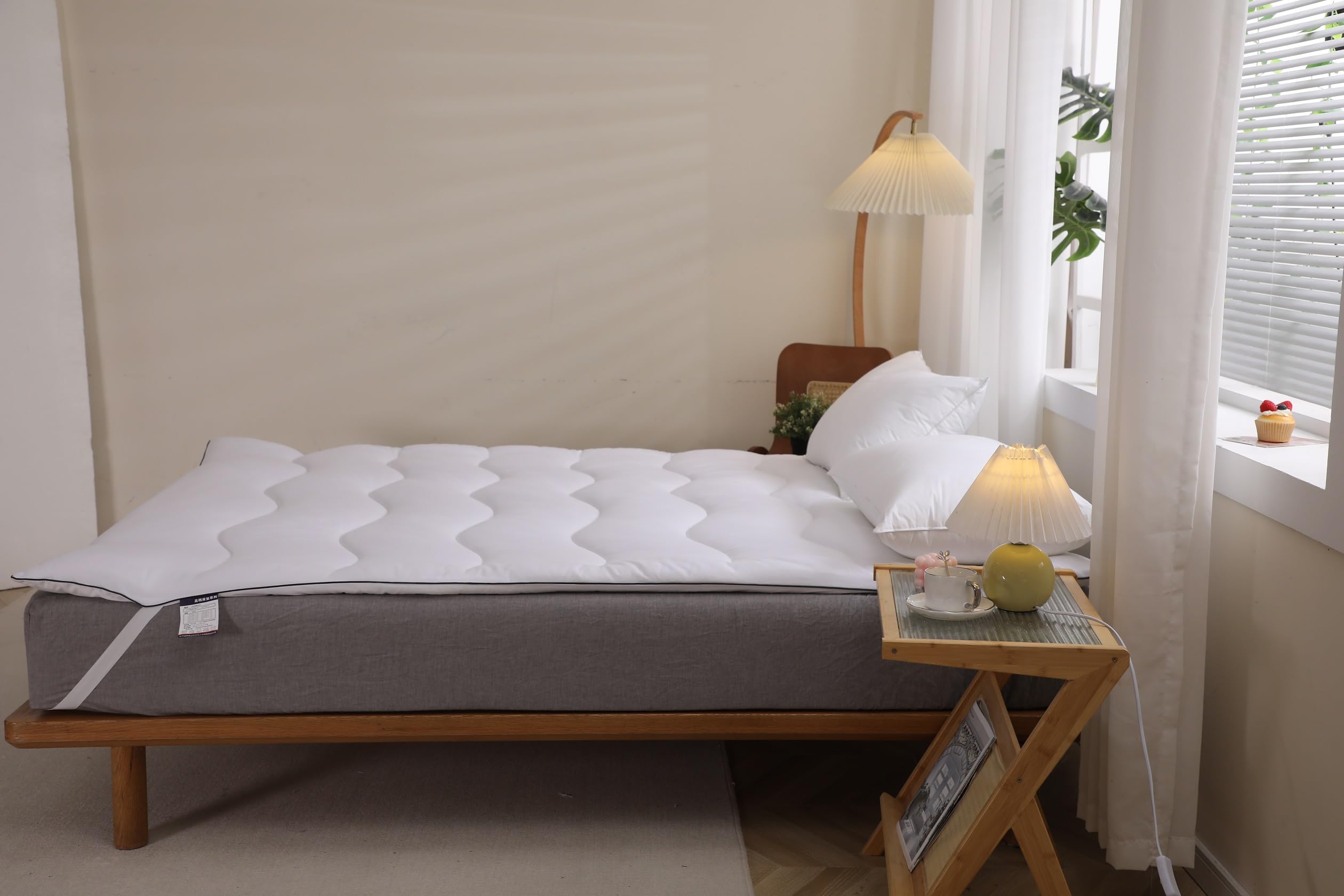 Surmatelas 140 x 190,Epaisseur 4 CM,sur Matelas 2 Personnes avec Bande Elastique,Moelleux,Respirant (140x190)