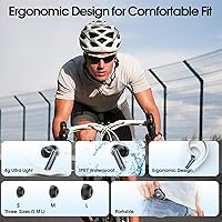 Vista 9 de Auriculares de traducción Ai en tiempo real, traductores de interpretación simultánea con 6 modos de traducción/164 idiomas, sin suscripción, Negro