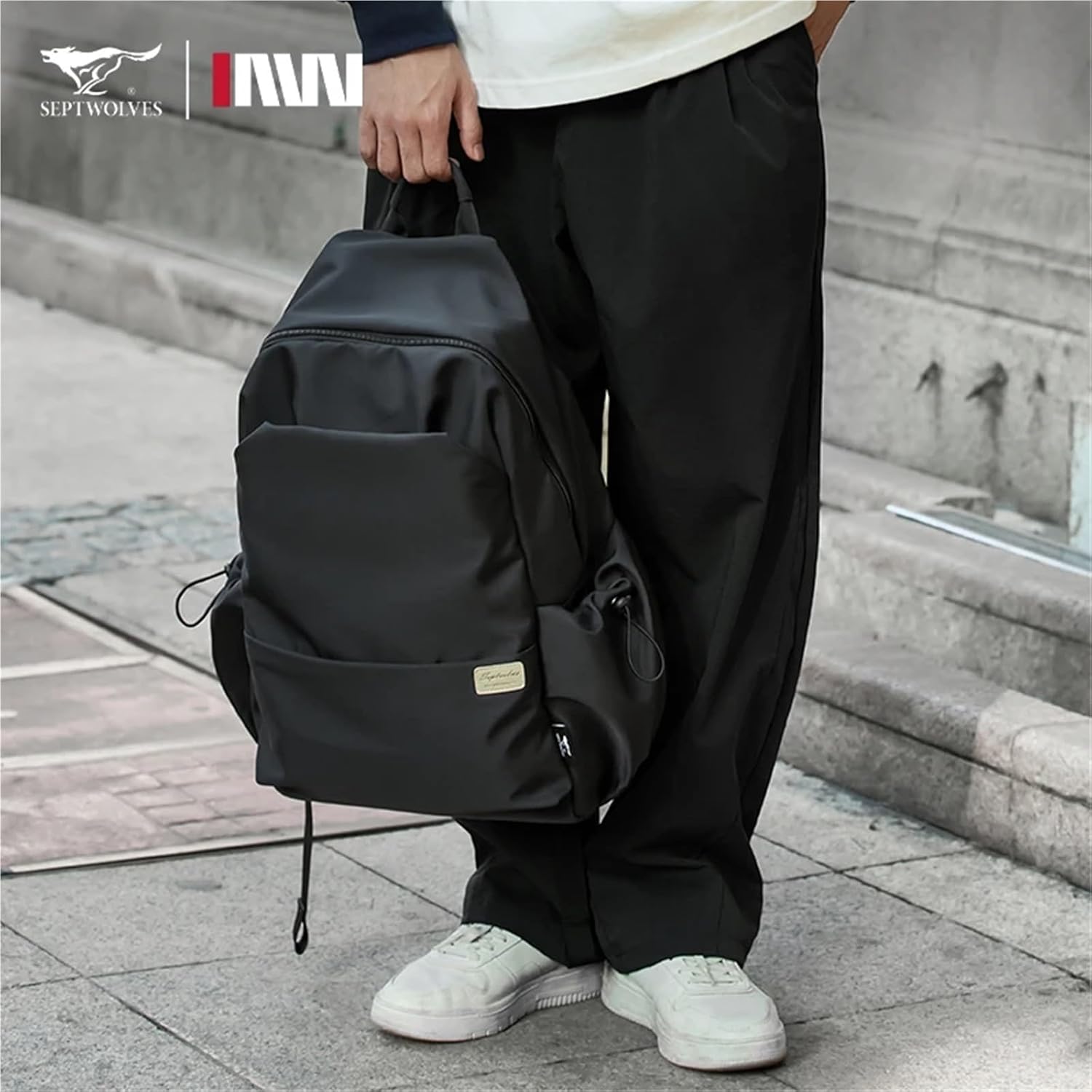 ラップトップバックパック、 学生向け防水仕様のブラックユニセックスノートパソコンバックパック