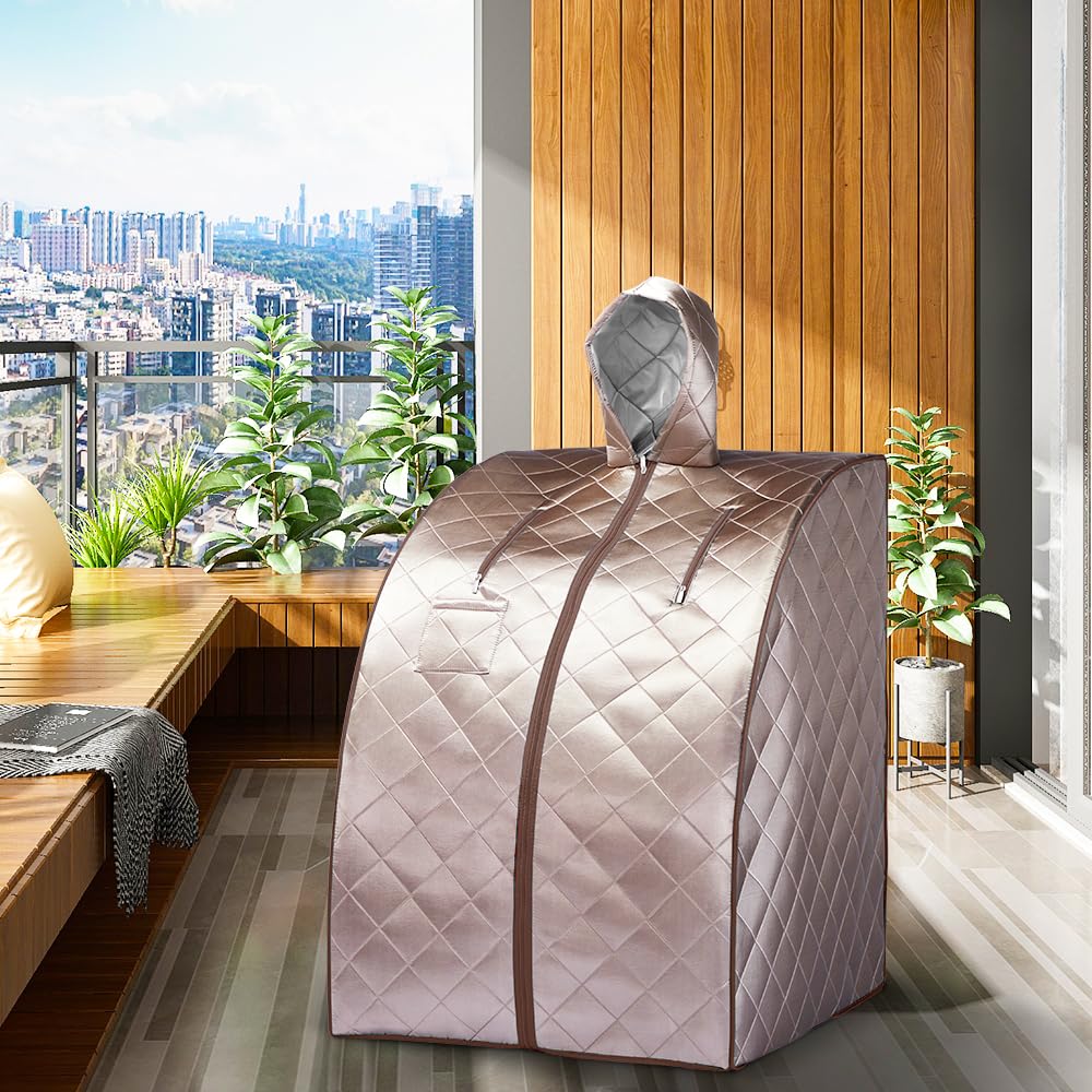 Sauna a infrarossi, sauna personale portatile, tenda spa per tutta la casa, cuscino riscaldante separato e sedia rinforzata portatile, relax a casa