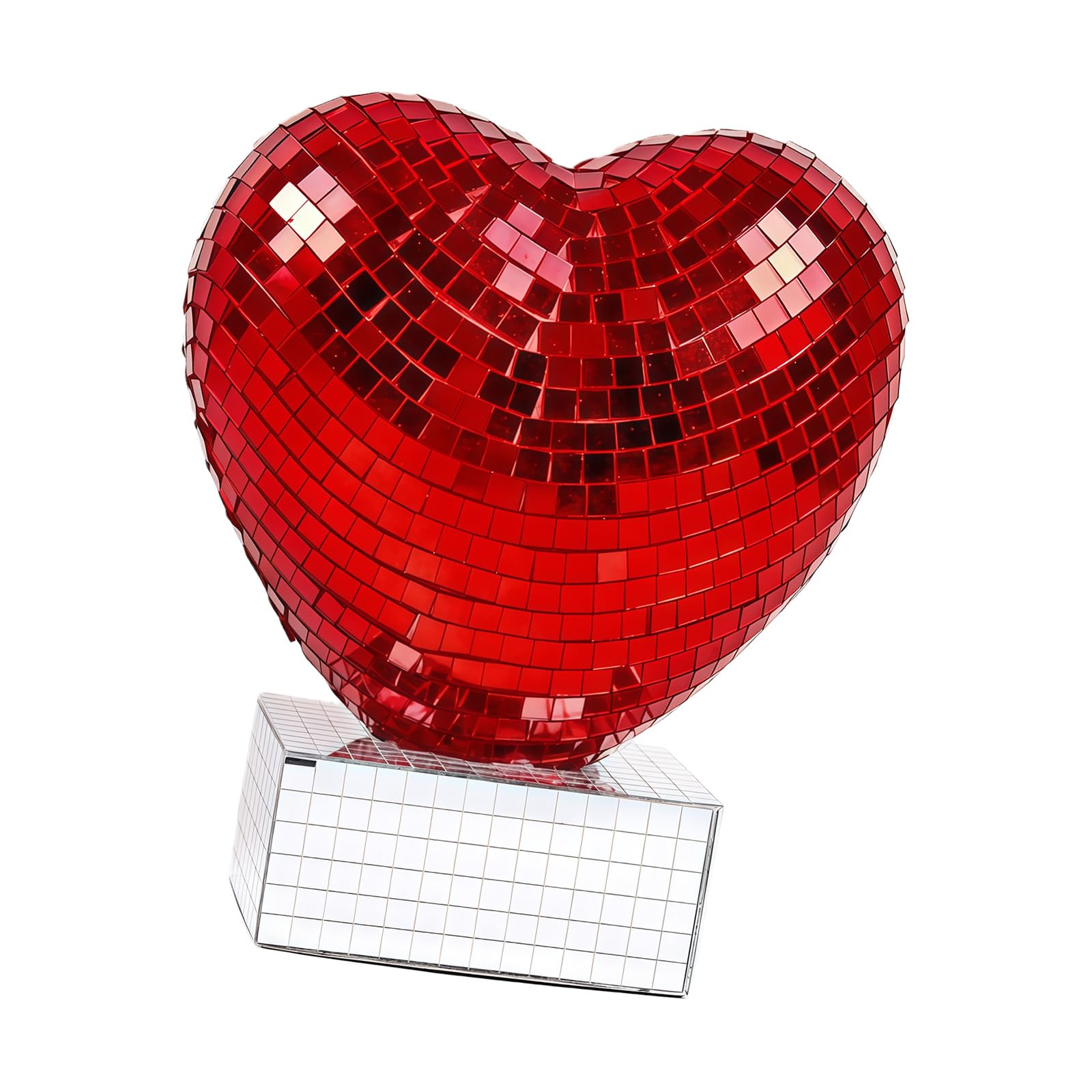 Nucelit Secure Heart Mirrored Decoration Ideal for Kids and Pet Featuring Sturdy Design Romance Home Decors Piece Bedroom Mirrored