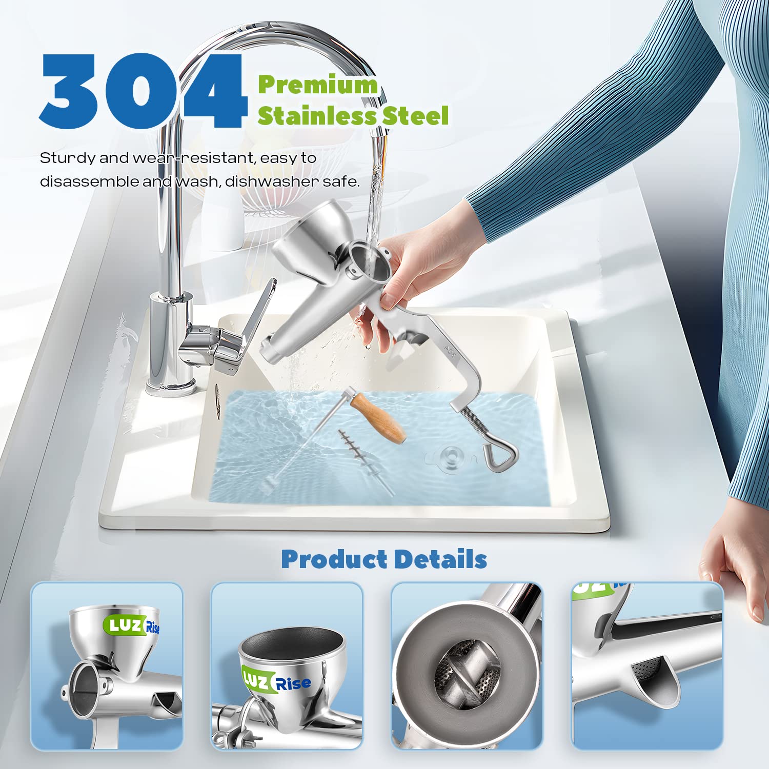 Manual Wheatgrass Juicer Portable Crank Wheatgrass - Detailed View