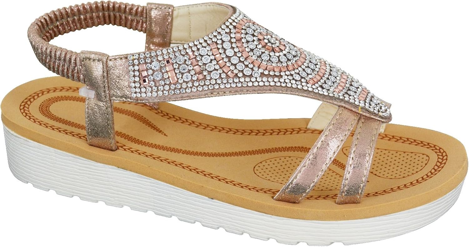 ladies small wedge sandals