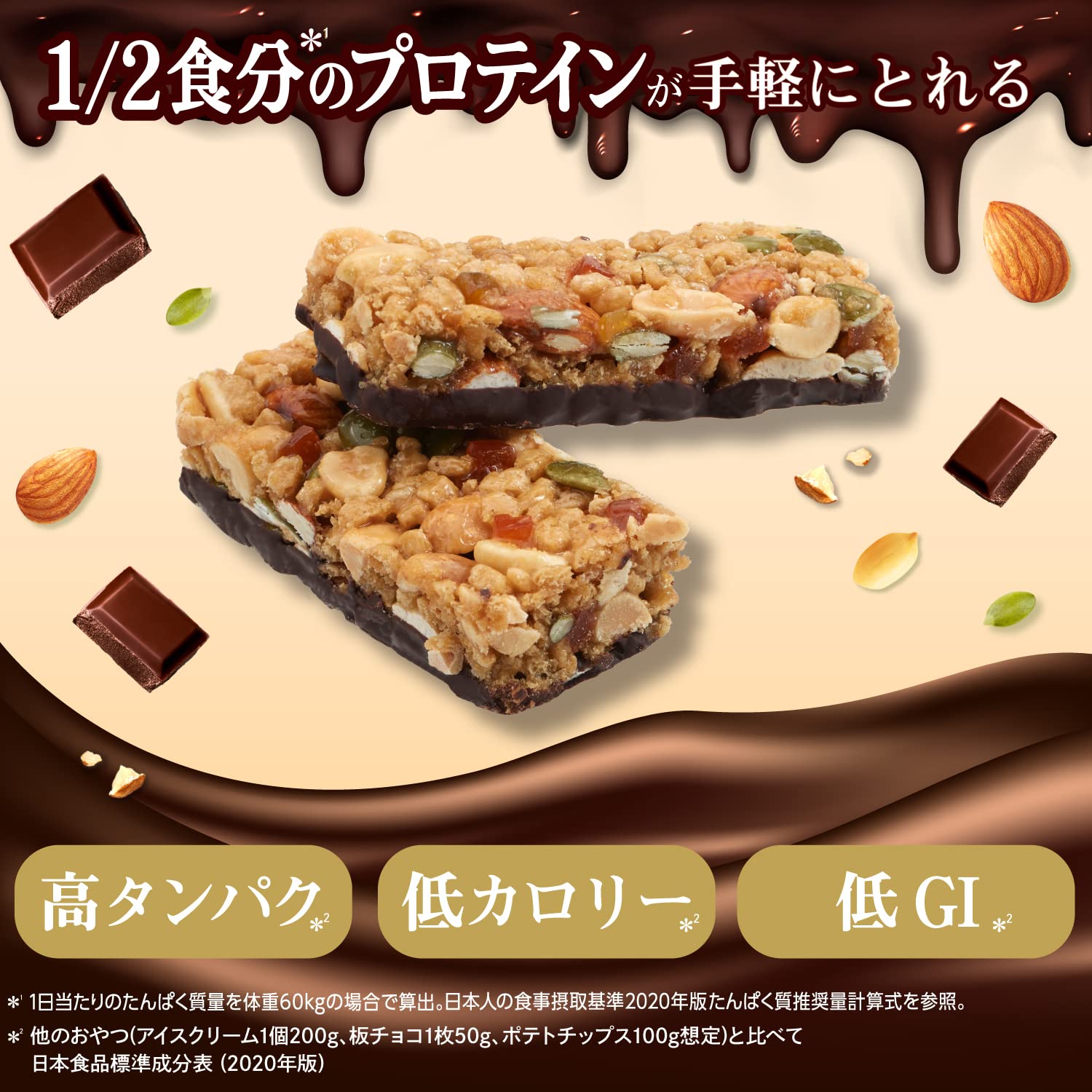 Amazon.co.jp: ケロッグ 素材まるごと プロテインバー ご褒美ナッツ
