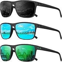 Vista 33 de Gafas de sol polarizadas para hombre, anteojos de sol polarizados con protección UV, lentes de sol ligeras para conducir, pescar, jugar al golf