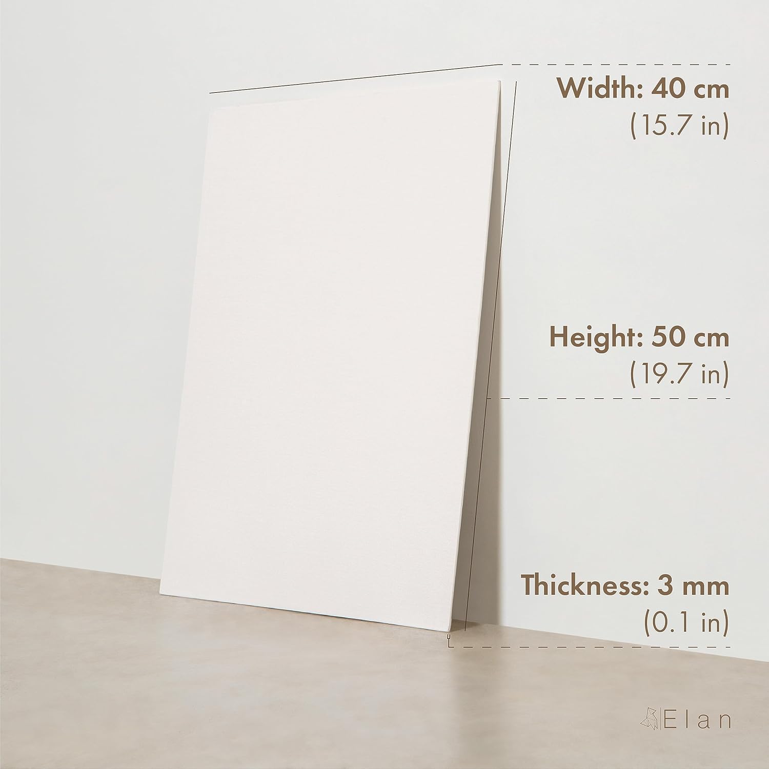 Elan Canvas Boards for Painting 15.7x19.7 Inch, 6-Pack 100% Cotton Acid-Free Blank Canvases for Painting 8oz, Triple Primed 15.7x19.7 Canvas Panels