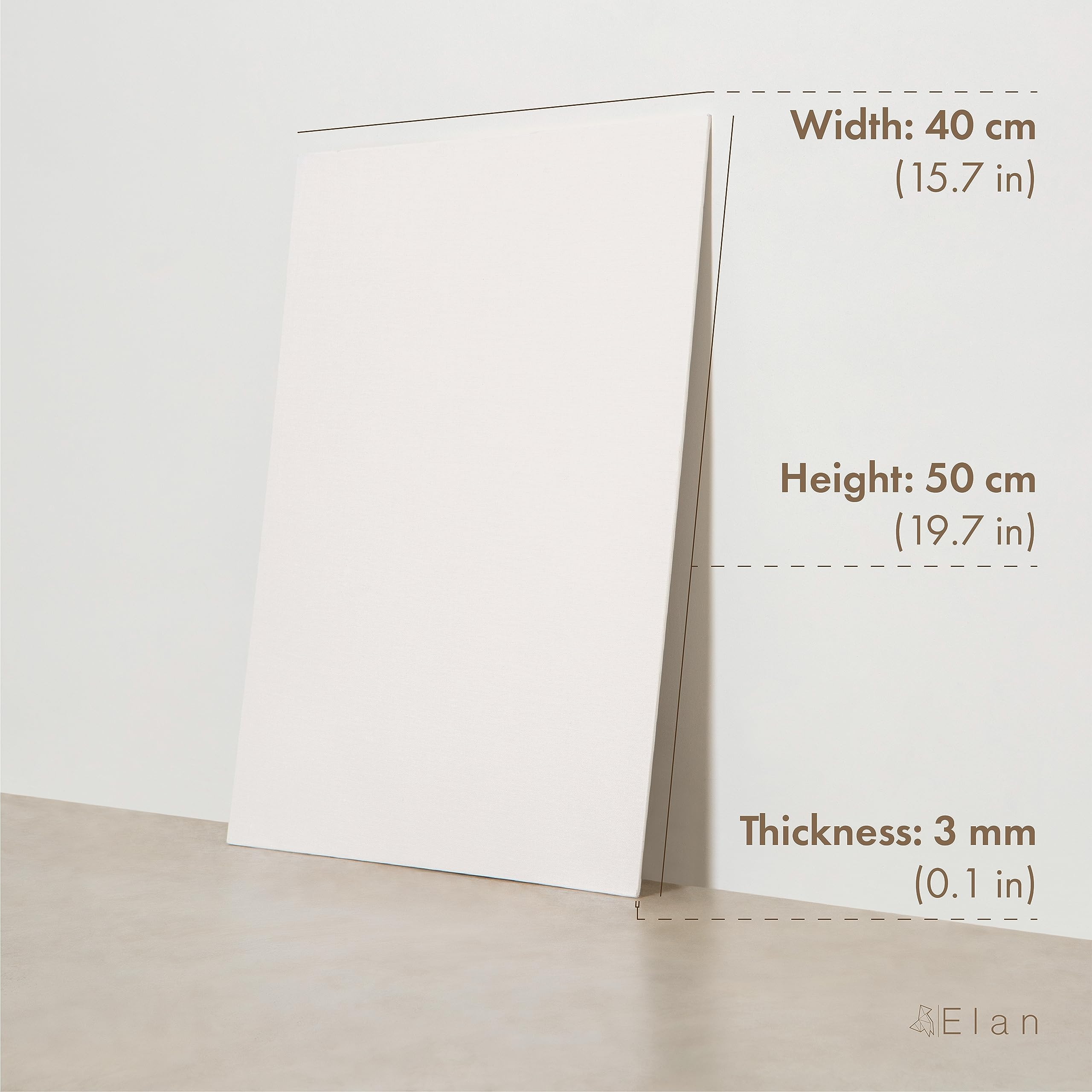 Elan Canvas Boards for Painting 5.9x7.9 Inch, 12-Pack 100% Cotton Acid-Free Blank Canvases for Painting 8oz, Triple Primed 5.9x7.9 Canvas Panels: 15.7"x19.7"