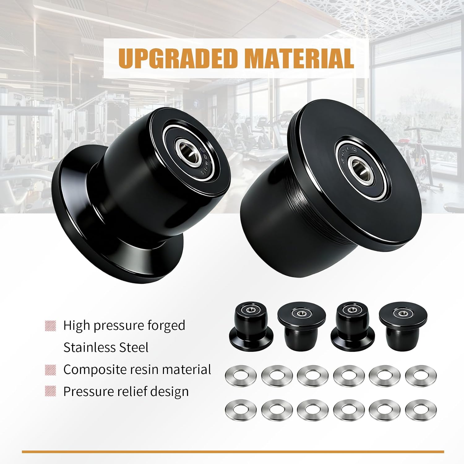 Qty.4 Machined Wheels/Rollers Compatible with Total Gym XL XLS Model image 5