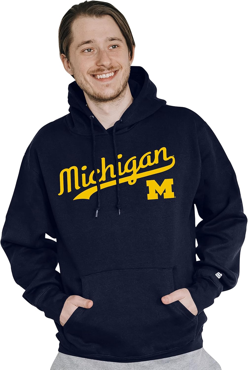 Blue 84 NCAA mens Hoodie Cursive Team Color - Image 2