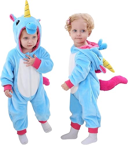 Miniatura 38 de TONWHAR - Mameluco con capucha, fantástico disfraz infantil de varios animales, como tigre o dinosaurio Multi