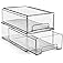 Sorbus Large Clear Storage Drawers  – Stackable Pull-Out Storage Bins with Handles, Slide Out Organizer Drawers for Pant