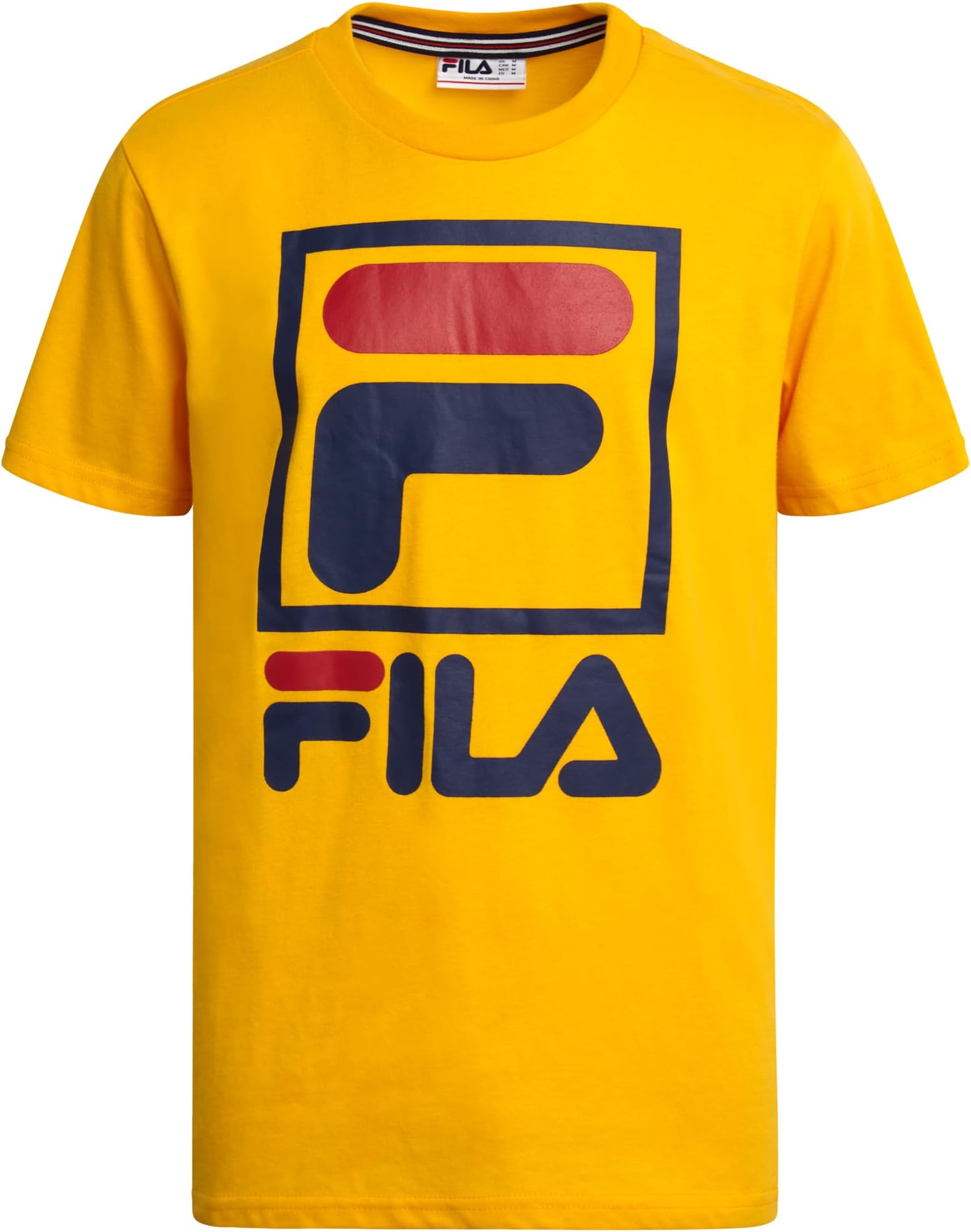 Fila Boys Athletic Shirts - Soft Cotton Blend Acitve Performance Short Sleeve Crewneck Casual Graphic Tees for Boys