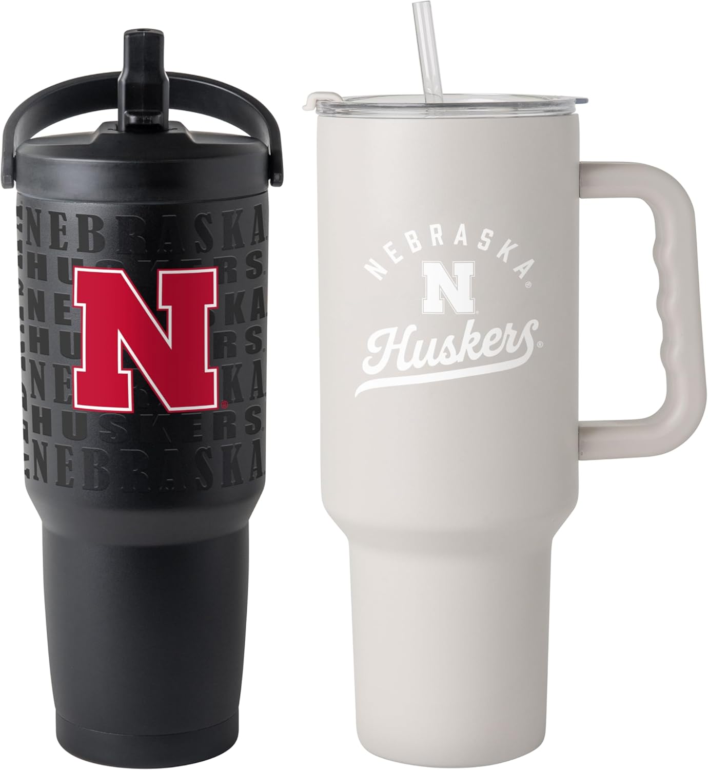 FANMATS NCAA Nebraska Cornhuskers Stainless Steel Tumbler Set — 30 and 40 oz Capacity | Powder-Coat Finish | Tonal Fashion Color