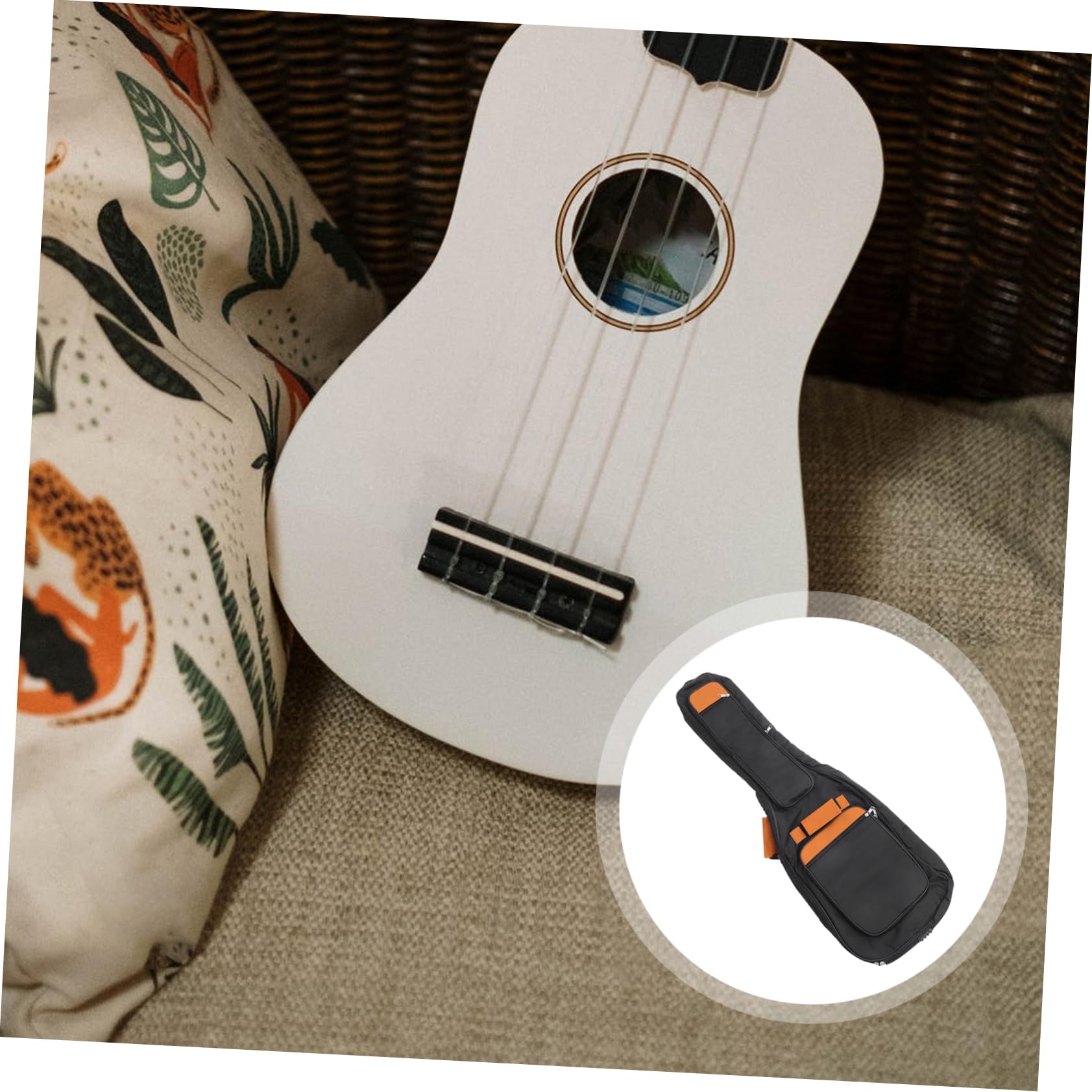 Robuste Schwarze Tragetasche und Praktischem Griff mit Glattem Reißverschluss Leichte E-gitarrentasche aus Canvas für Einfache Aufbewahrung und Transport