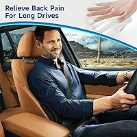 Vista 8 de Almohada de apoyo lumbar para silla de oficina, almohada lumbar de automóvil, cojín de respaldo de espuma viscoelástica con malla 3D transpirable