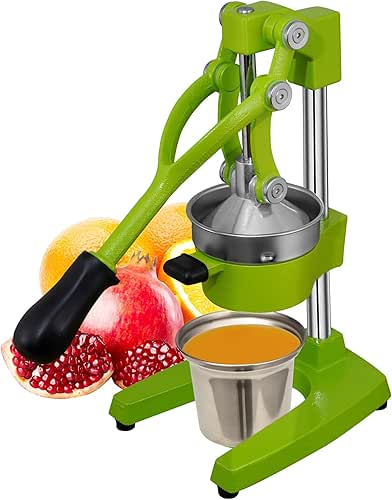 Commercial Heavy Duty Cast Iron Hand Press Manual Orange Citrus