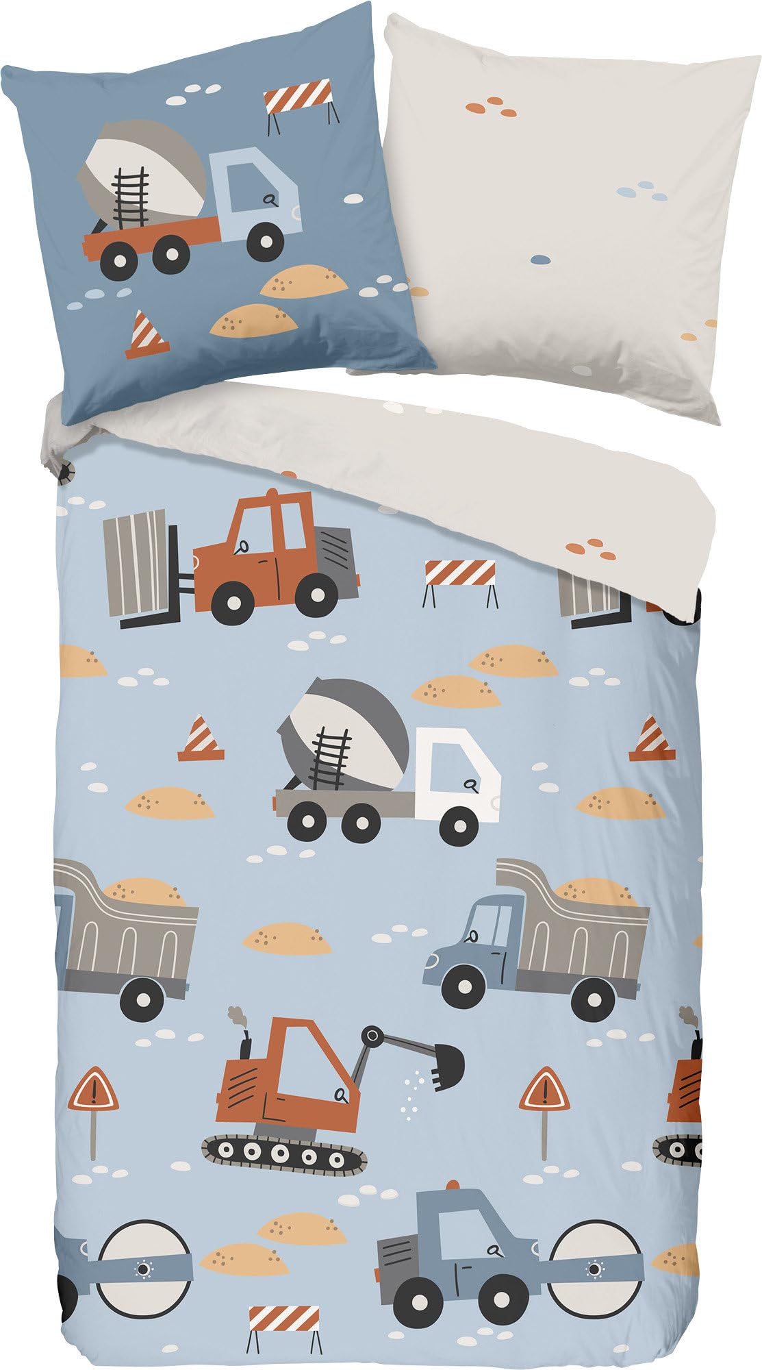 Good Morning Children's Bed Linen Mack Renforcé Blue Size 1 x 135 x 200 cm + 1 x 80 x 80 cm