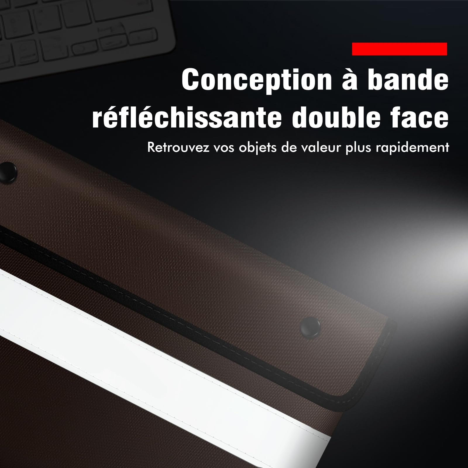 Vailoin Pochette Anti feu Résistante 2800℃ Certification UL94 V-1 Sac Ignifugé Étanche