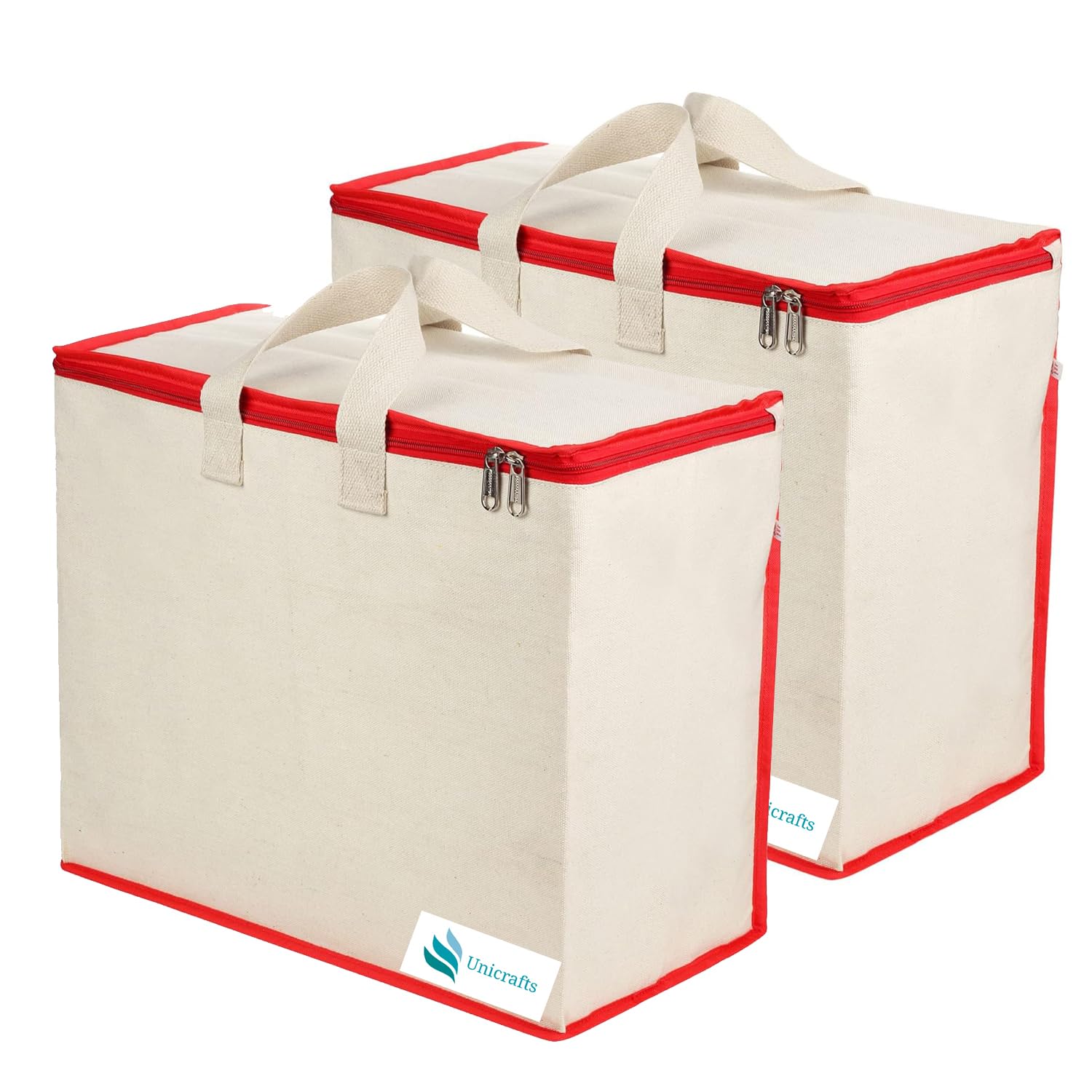 See full amazon price history chart for UNICRAFTS Canvas Reinforced Cotton Handles with Multipurpose Clothes Storage Organizer for Grocery Vegetable Shopping and Covers Zip (Pack of 4, Red) UNICRAFTS Canvas Reinforced Cotton Handles with Multipurpose Clothes Storage Organizer for Grocery Vegetable Shopping and Covers Zip (Pack of 4, Red) (B0CW1WM8DY) Amazon Price History, Amazon Price Tracker