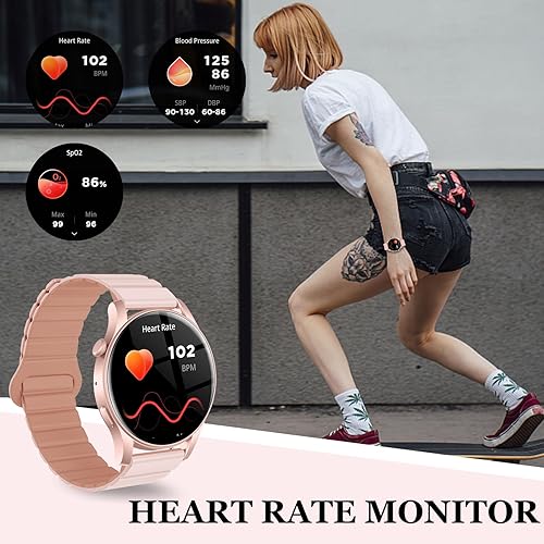 Miniatura 5 de Relojes inteligentes 2024 para mujer (respuestahacer llamada), reloj inteligente AMOLED de 1.43 pulgadas siempre encendido para Android IOS, IP67