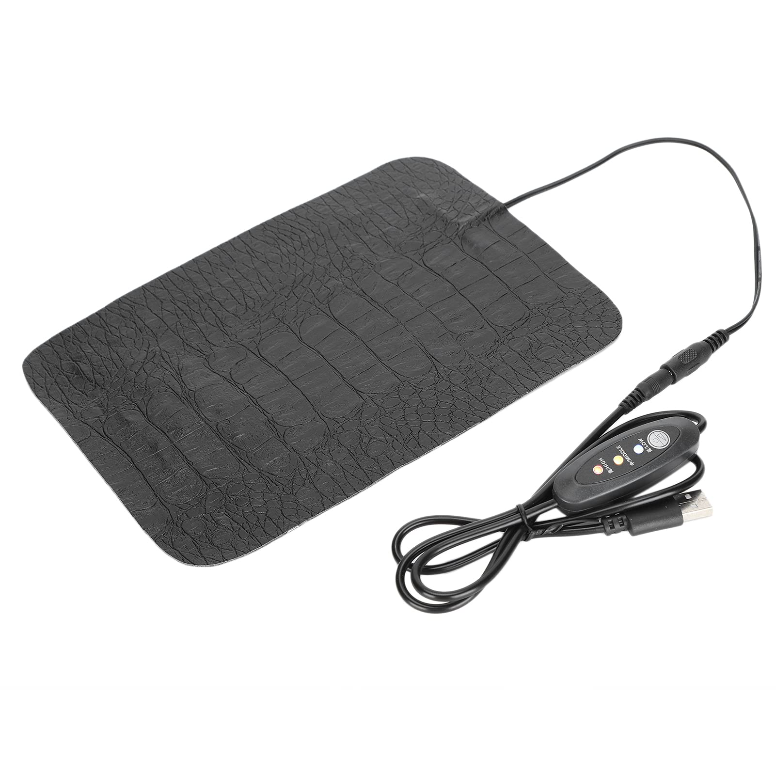 Enhanced USB Reptile Heating Pad with Adjustable Thermostat for Optimal Warmth and Safety for Reptiles Amphibians Including Tortoise and Lizards - Small Sturdy Heat (S)