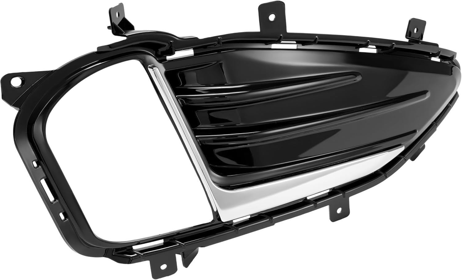 HECASA Right Fog Light Bezel Compatible with 2019-2024 Ford Edge SEL ST Titanium Front Bumper Driving Fog Lamp Cover Trim Passenger Side Replacement for FO1039188