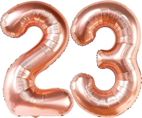 Miniatura 3 de Globos enormes de oro rosa 2023 40 pulgadas, suministros de fiesta de Año Nuevo 2023 Globos de Año Nuevo, decoraciones de Año Nuevo 2023 Globos