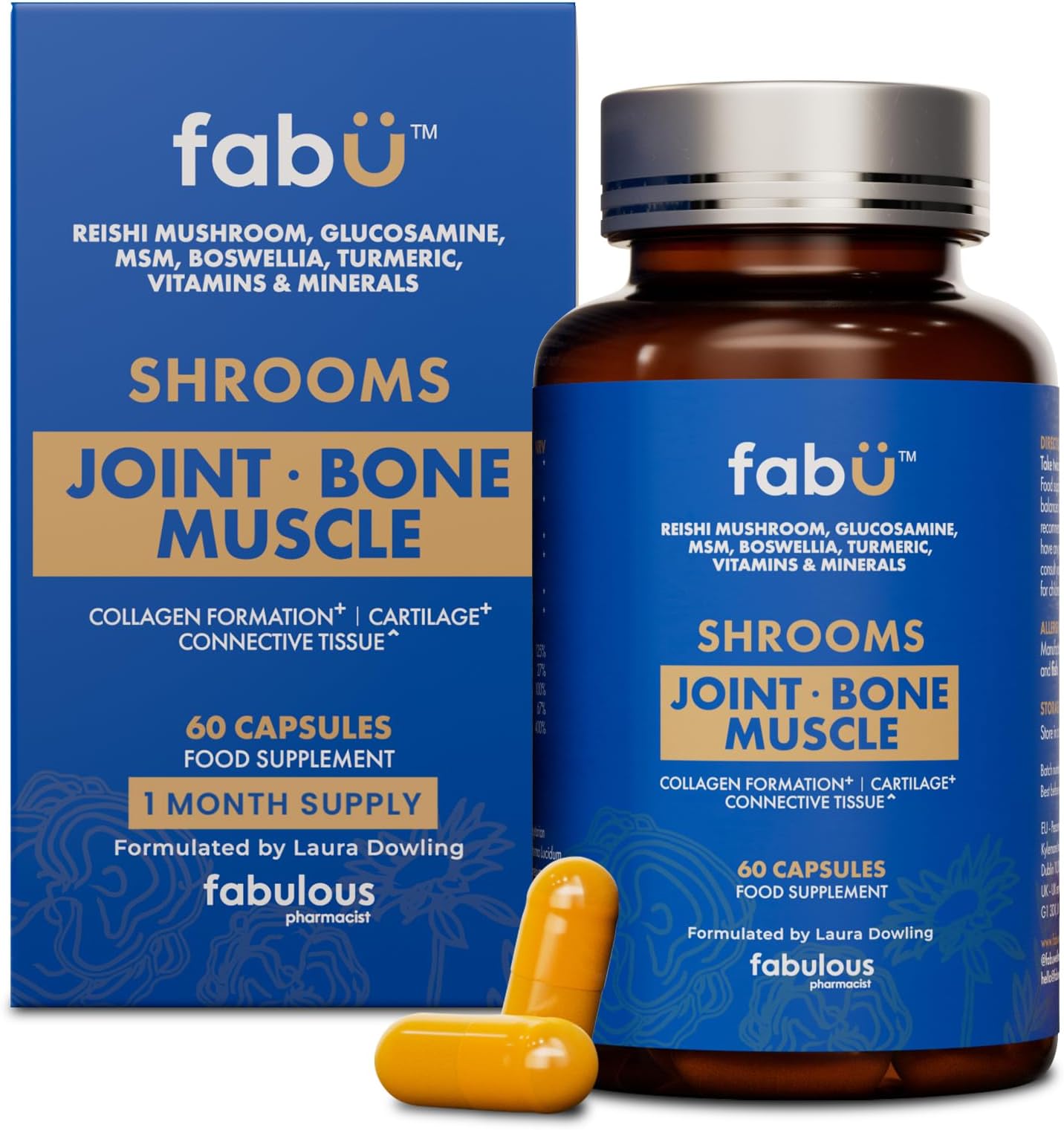 Joint Bone Muscle Care Supplements for Women - Joint Supplements for Men. Glucosamine, MSM, Boswellia, Turmeric and Vitamins and Minerals – Rich in Natural antioxidants. (60 Capsules)