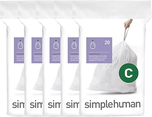 Simplehuman Code C Bolsas de basura con cordón ajustable
