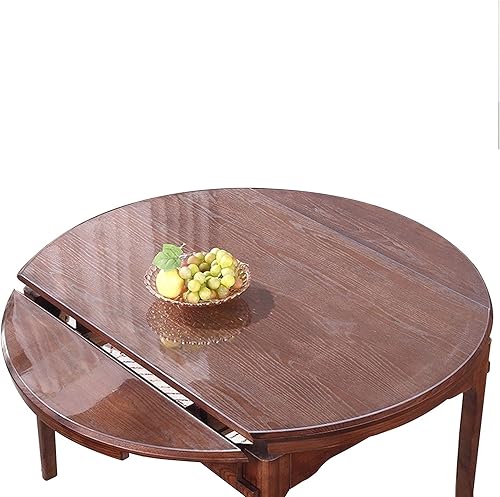 Protector de mesa de comedor transparente de plástico para mantel de cocina, resistente al calor de PVC, protector de mesa, redondo, plástico,