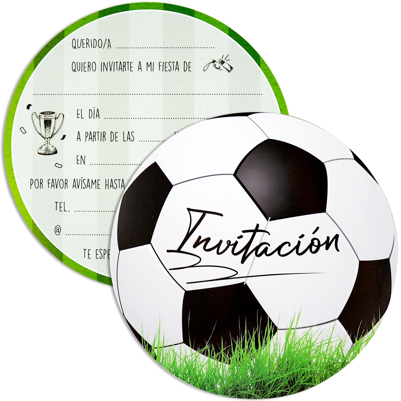 Invitaciones Cumpleaños Infantil Invitaciones De Cumpleaños Temática Fútbol  - Divertidas Y Prácticas Pegatinas Futbol, image size:1600x1600