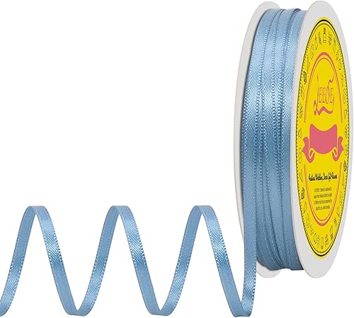 Miniatura 593 de Cinta de satén verde esmeralda de doble cara de 1-1/2 pulgadas x 50 yardas, cinta de poliéster verde esmeralda para envolver regalos, muy adecuada