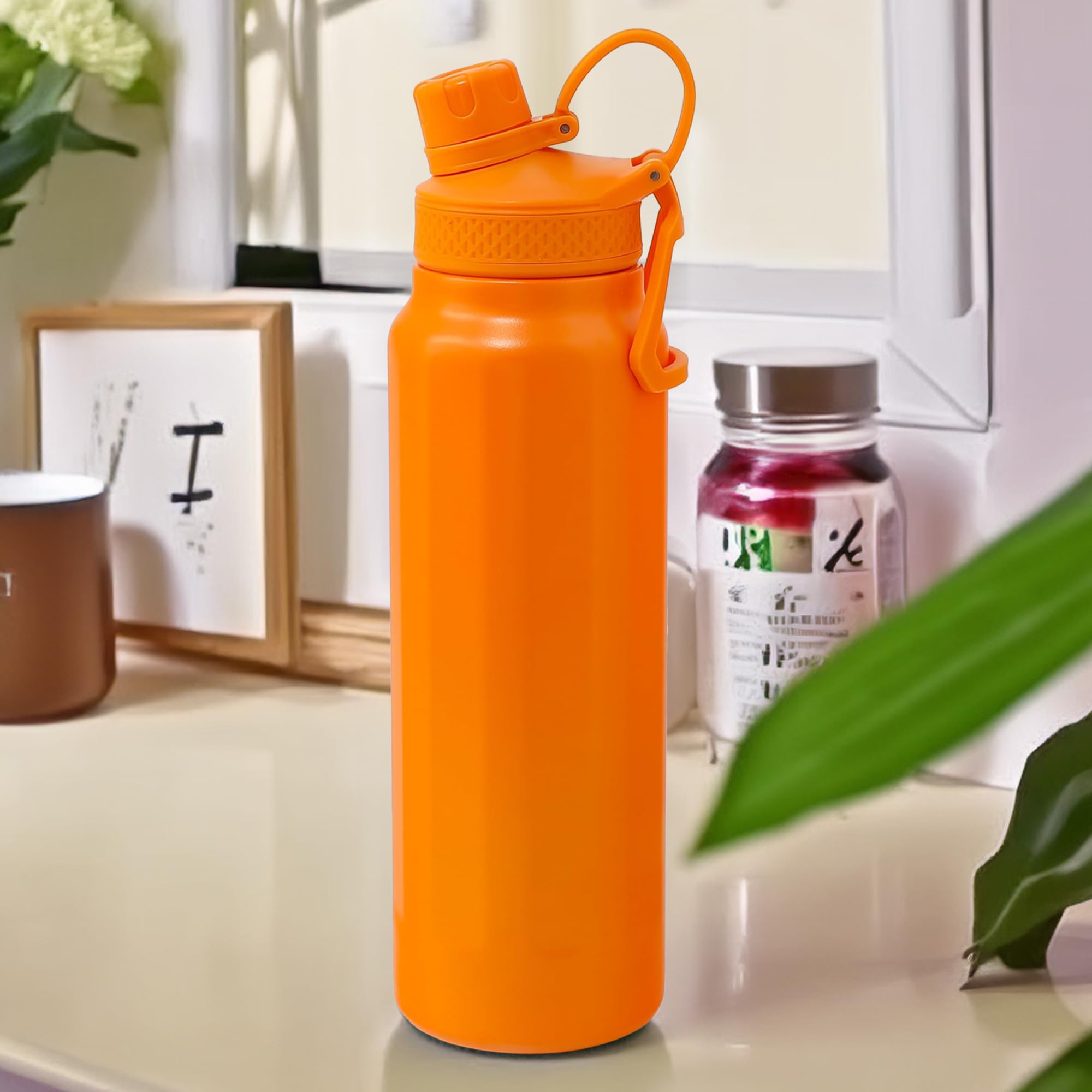 The Better Home 950ml Insulated Stainless Steel Water Bottle | Hot & Cold Water Bottle for Office, School, Gym | Thermosteel Bottle Up to 8 Hrs Insulation | Airtight | Leakproof | BPA Free | Orange (B0CSKK278Q) Amazon Price History, Amazon Price Tracker