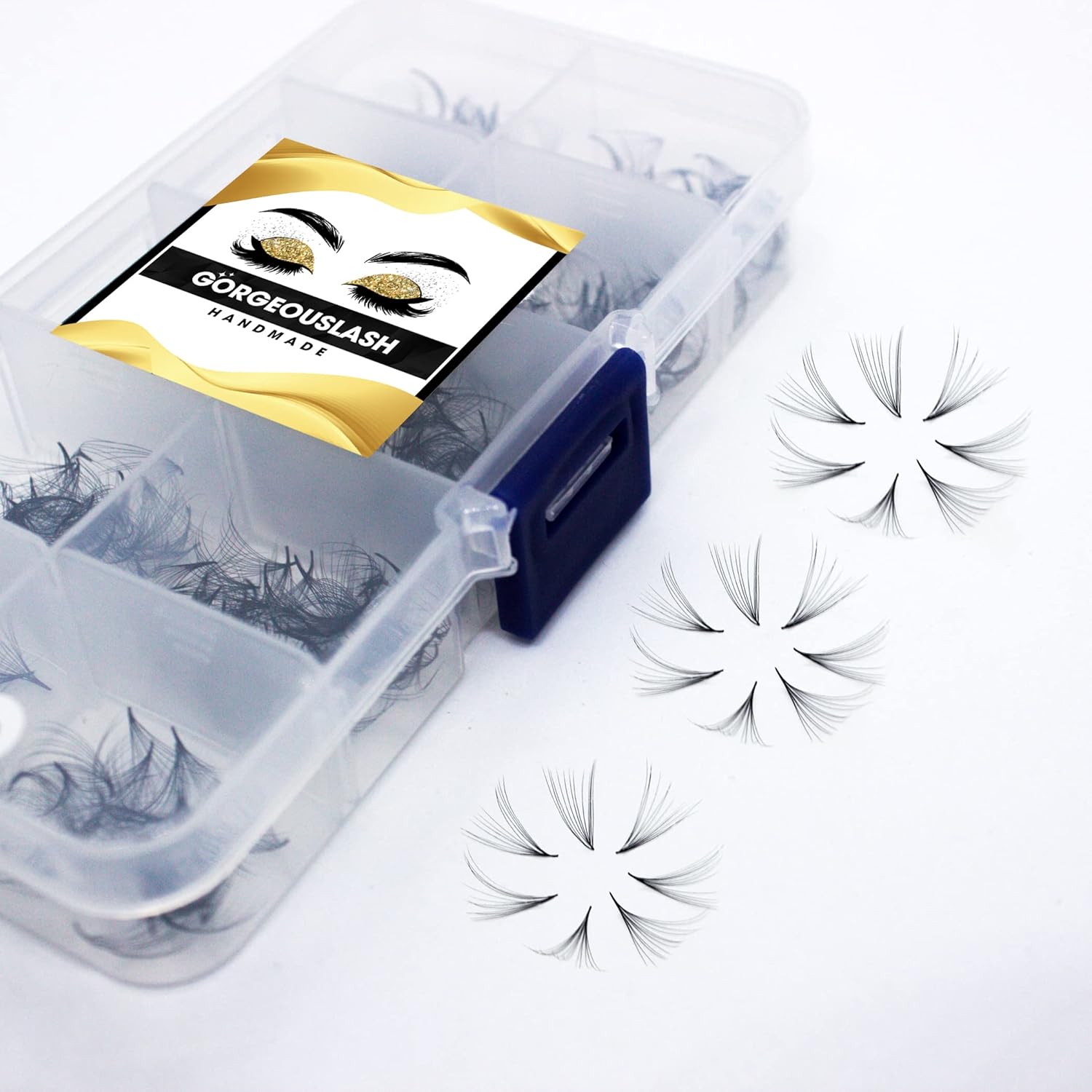 12D Lashes, 1000 Premade Loose Lash Fans. Eyelash Extension. Handmade. (12D 0.05 - D Curl, 18mm)