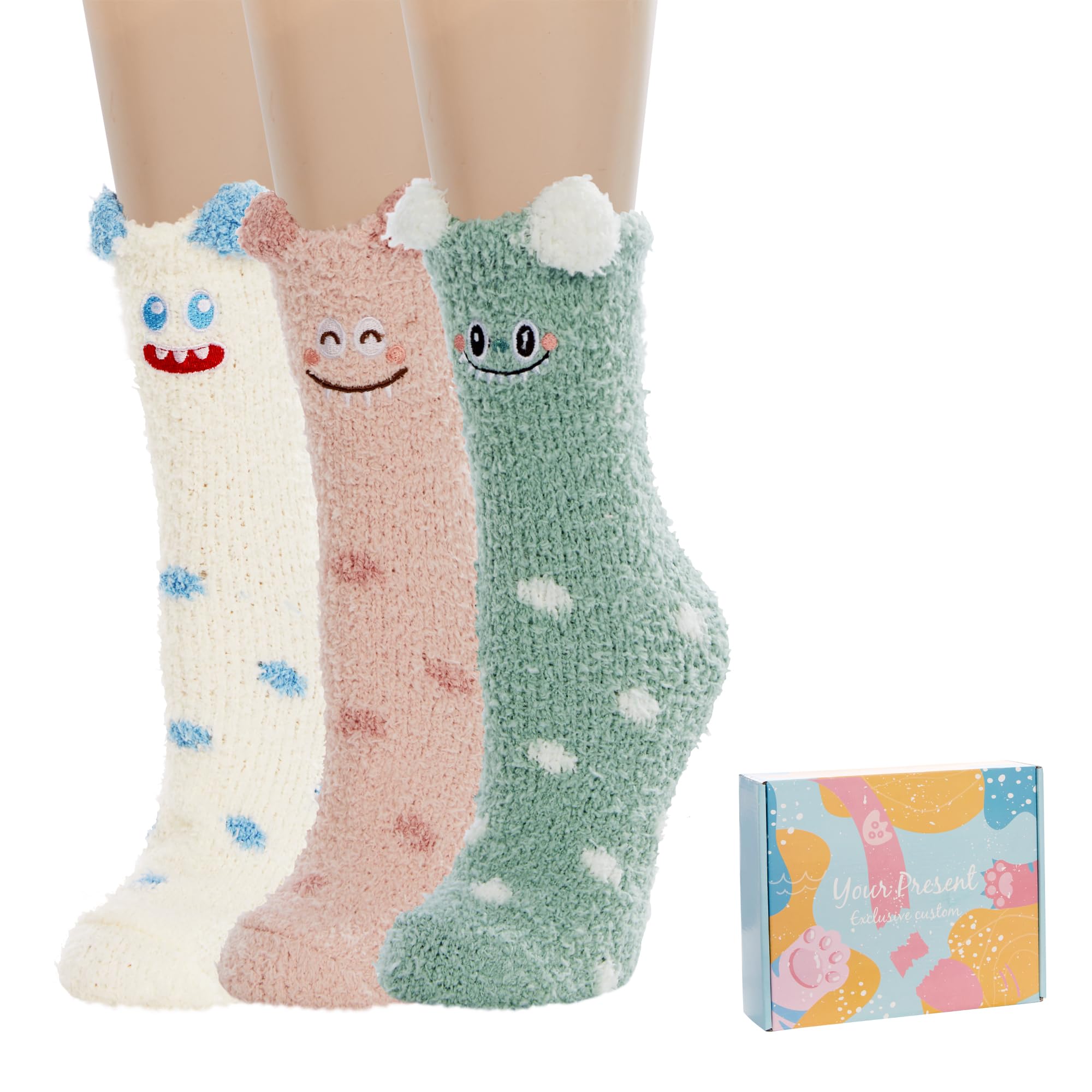 Benefeet Sox Womens Fuzzy Socks Girls Cute Slipper Sock Funny Fluffy Winter Warm Soft Cozy Plush Indoor Sleep Sock