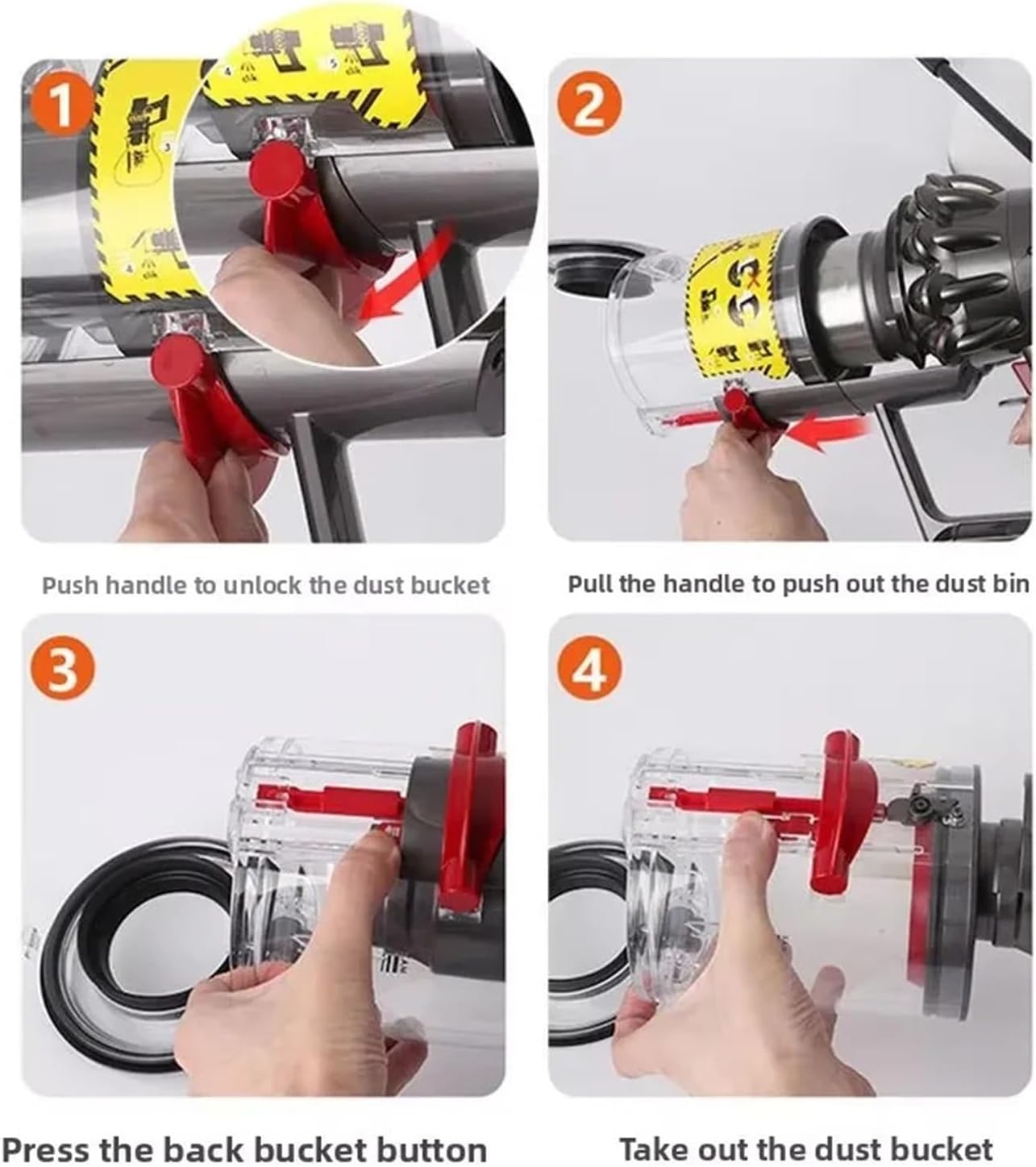 Compatible For Dyson，vacuum Cleaner V7 V8 Dust Bin V10 V11 V12 V15 Garbage Bin Slide Replacement Parts Dust Bin(FOR V7 V8)